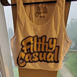 Filthy casual crop tank top